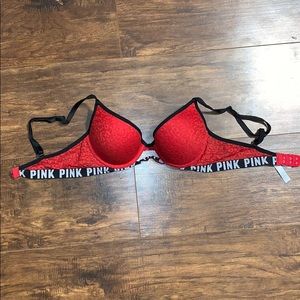 Victoria’s Secret PINK Lace Push Up Bra Size 32 C